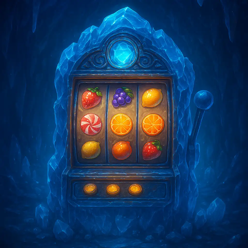 Sweet Bonanza pokie machine glowing inside the 24Magic cave